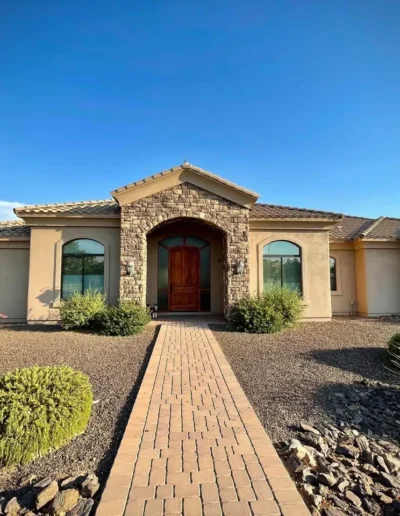 front shot after painting exterior of house in arizone